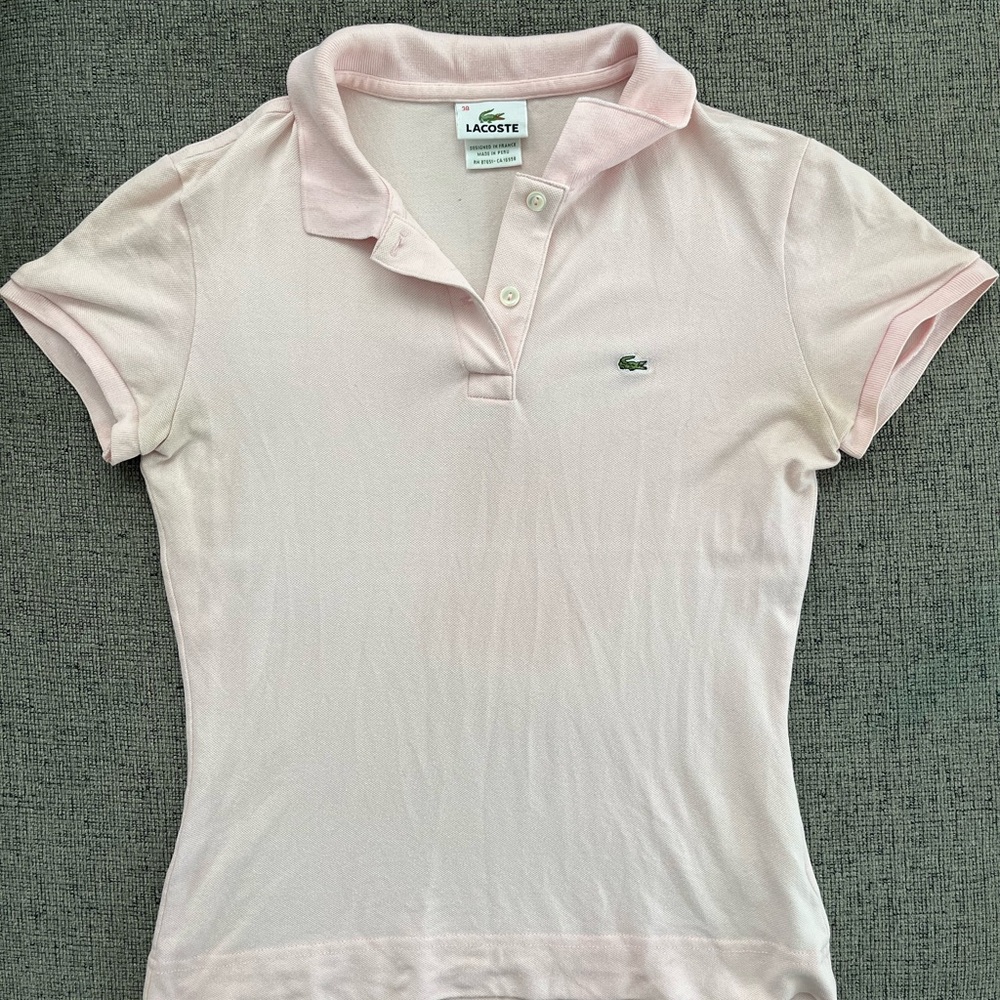 Lacoste Pink Polo Shirt